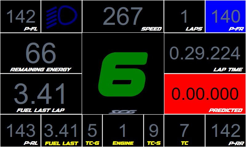Glickenhaus SCG 007 Dashboard Layout 1