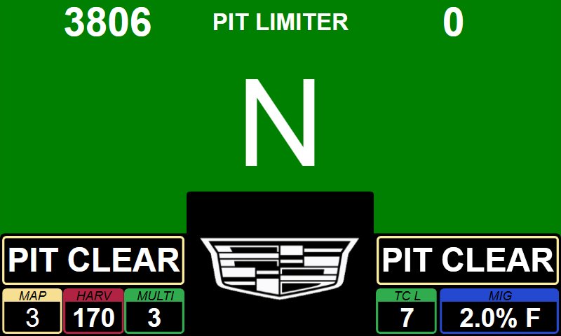 Cadillac V-Series.R Dashboard Layout 1