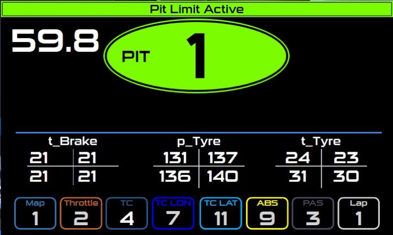 Ford Mustang LMGT3 Dashboard Layout 3