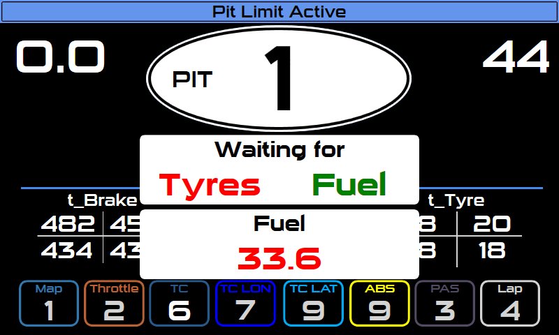 Ford Mustang LMGT3 Dashboard Layout 4